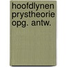 Hoofdlynen prystheorie opg. antw. door Jacques Hartog