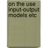 On the use input-output models etc door Schäffer