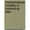 Mathematical models in marketing diss door Leeflang