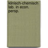 Klinisch-chemisch lab. in econ. persp. door Vries