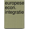 Europese econ. integratie by Meier