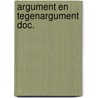 Argument en tegenargument doc. door Schellens