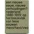Een nieuwe eeuw, nieuwe verhoudingen? Nederland 1880-1919: op het breukvlak van twee eeuwen mavo/havo/vwo