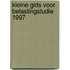 Kleine gids voor belastingstudie 1997