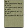 BA-3 bedrijfsadministratie 3, BA-4 bedrijfsadministratie 4, VS-1 vermogensstructuur 1, VS-2 vermogensstructuur 2 door Henk Fuchs