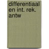 Differentiaal en int. rek. antw by Vredenduin