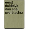 Eerst duidelyk dan snel overtr.schr.r door Tazelaar