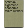Optimaal algemene economie micro-uitwerk door Somers