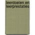 Leerdoelen en leerprestaties