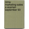 Nima marketing-sales a examen september 93 door Onbekend
