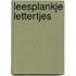 Leesplankje lettertjes