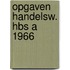 Opgaven handelsw. hbs a 1966