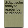 Didactische analyse reader by studieboek door Th. Oudkerk Pool