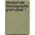Deutsch als fremdsprache gram.plaat 1