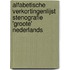 Alfabetische verkortingenlijst stenografie 'Groote' Nederlands
