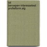 Bit beroepen-interessetest profielform.alg door Irle