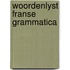Woordenlyst franse grammatica