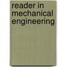 Reader in mechanical engineering door Shalif