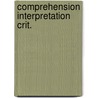 Comprehension interpretation crit. door Halson