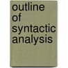Outline of syntactic analysis door Koster