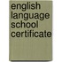 English language school certificate