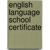 English language school certificate by Nicholson