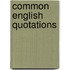 Common english quotations