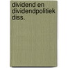 Dividend en dividendpolitiek diss. door Dorsman