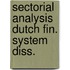 Sectorial analysis dutch fin. system diss.