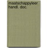 Maatschappyleer handl. doc. door Rudi W. Holzhauer