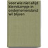 Voor wie niet altijd kleinduimpje in ondernemersland wil blijven