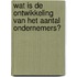 Wat is de ontwikkeling van het aantal ondernemers?