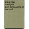 Empirical analysis self-employment netherl. door Wit