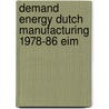 Demand energy dutch manufacturing 1978-86 eim door Onbekend