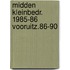 Midden kleinbedr. 1985-86 vooruitz.86-90