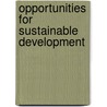 Opportunities for sustainable development by José de Graaf