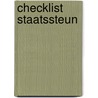 Checklist Staatssteun by N. Kohll