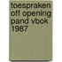 Toespraken off opening pand vbok 1987