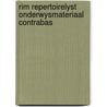 Rim repertoirelyst onderwysmateriaal contrabas by Unknown