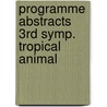 Programme abstracts 3rd symp. tropical animal door Onbekend