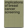Implications of breast cancer screening door R.P.R. Groenendijk
