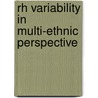 Rh variability in Multi-Ethnic Perspective door M.G.H.M. Tax