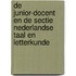 De junior-docent en de sectie Nederlandse taal en letterkunde
