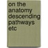 On the anatomy descending pathways etc
