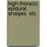 High-thoracic epidural analges. etc door Hasenbos