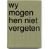 Wy mogen hen niet vergeten