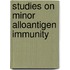 Studies on minor alloantigen immunity