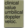 Clinical value umbilical doppler veloc. door Omtzigt