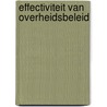 Effectiviteit van overheidsbeleid door Kraan Jetten