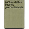 Puchta s kritiek doctrine gewoonterechts by Schaap